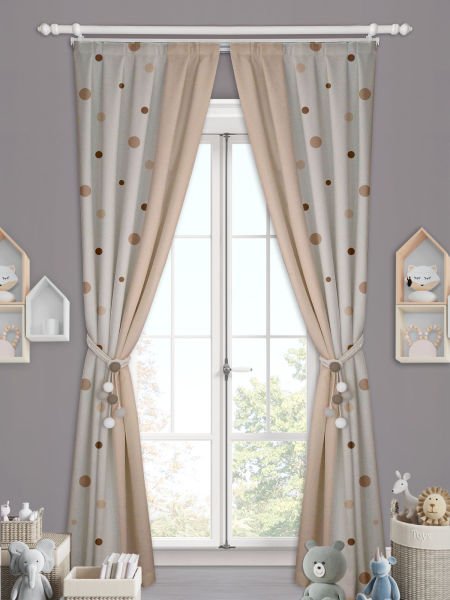 BEJ- KREM PERDE KOMBİN