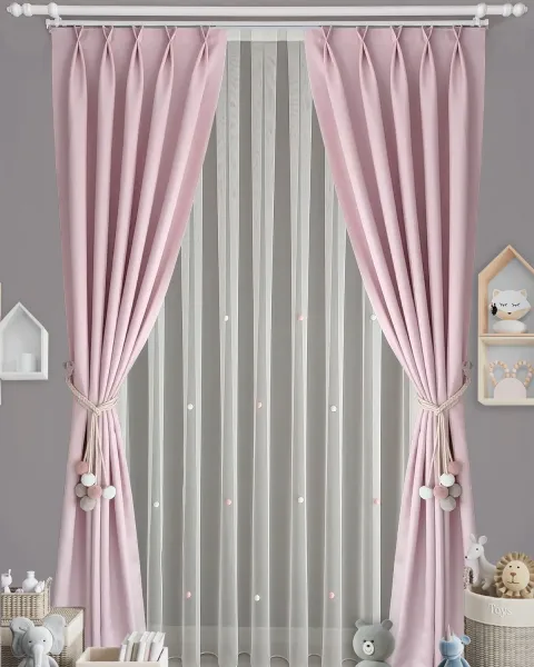 PUDRA FON VE DÜZ TÜL PONPONLU