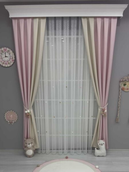 PUDRA KREM  PERDE  ve FİYONKLU HALI