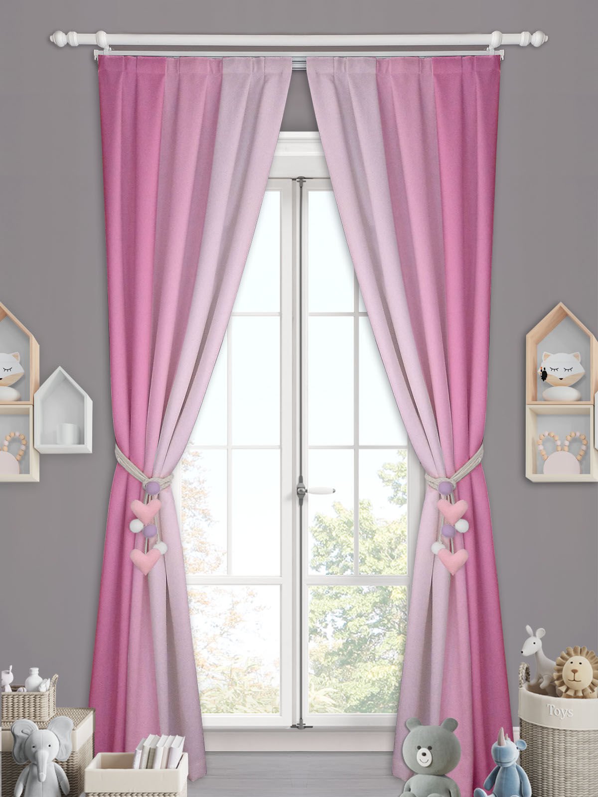 3 RENKLİ PEMBE KONSPET FON 80 CM