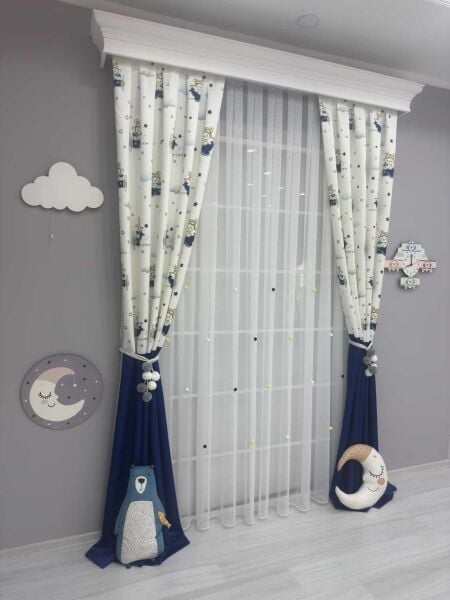 UÇAK AYICIK KOMBİN PERDE