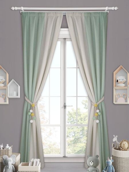 YEŞİL / KREM FON VE TAVŞANLI HALI