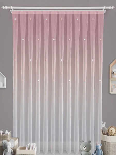 PUDRA ÜST GEÇİŞLİ BEYAZ  PUDRA  PONPONLU